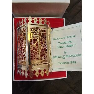 Vintage 1978 Reed & Barton "The Second Annual Christmas Tree Castle" 20k Gold Wa